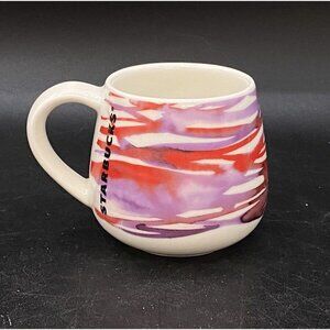2016 Starbucks Espresso 3oz Demi Cup LTD Edition Spring Watercolor Red & Purple